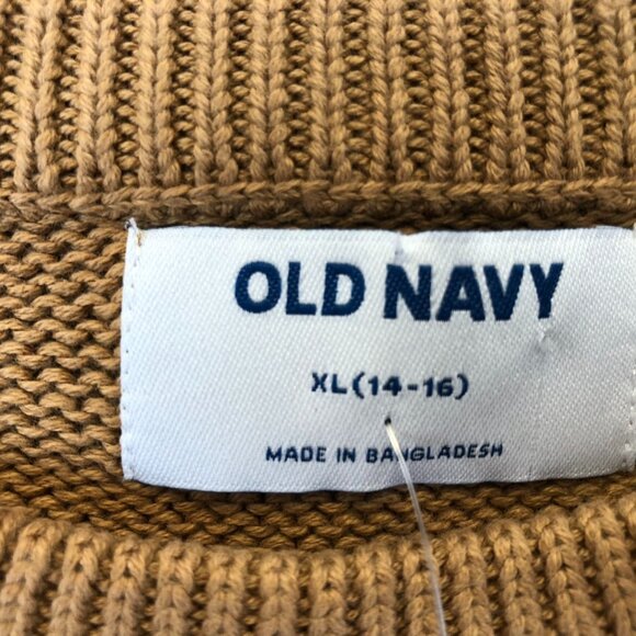 NWT Old Navy Woman's Cable Knit Sweater Size XL (14-16) Brown 100% Cotton - Picture 3 of 13